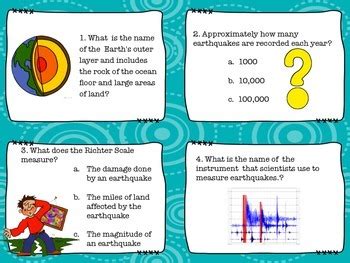 Free Earthquake Task Cards: Shake, Rattle and Roll by Teaching To Go