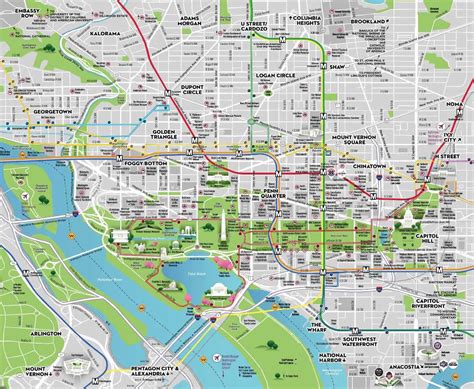 Washington DC Map 的图像结果