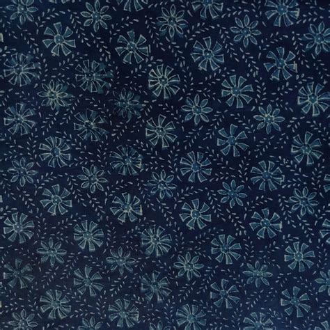 Pure Cotton Special Akola Indigo With Light Indigo Flowers And Leafy T ...
