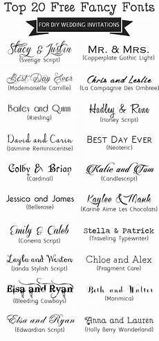 Wedding Invitation Fonts by Top 20 Free Fancy Fonts For Diy Wedding Invitations Wedding Invitation Fonts