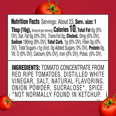 Heinz Ketchup Ingredients Red Dye at Palmer Ellerbee blog