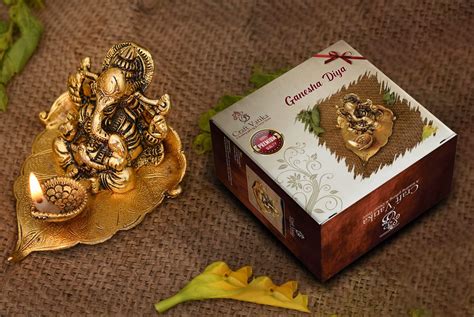 Buy Collectible India Metal Laxmi Ganesh Idol Showpiece Oil Lamp Diya ...