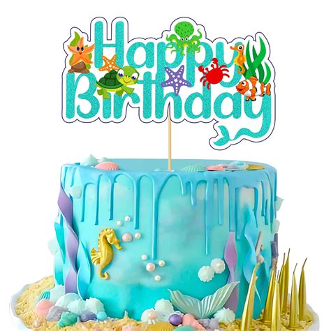 Party Propz Mermaid Theme Birthday Decorations - Mermaid Cake Topper ...