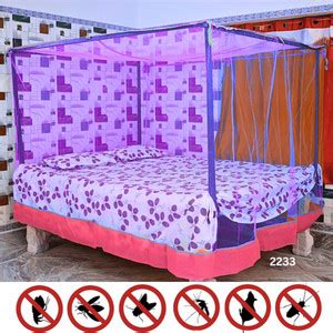 EpicEdge Single Bed Mosquito Net,(6X4 Feet) Purple Colour HDPE - High ...