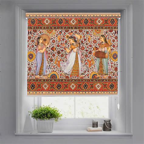 Vibrant Indian Art Window Roller Blinds - Magicdecor®