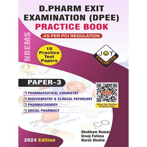 D.Pharm Exit Examination Book Practice Paper - 3 (Dpee)