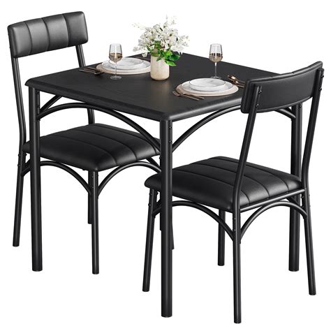 Dining Table for 2 People,Square Dining Room Table Set with 2 ...