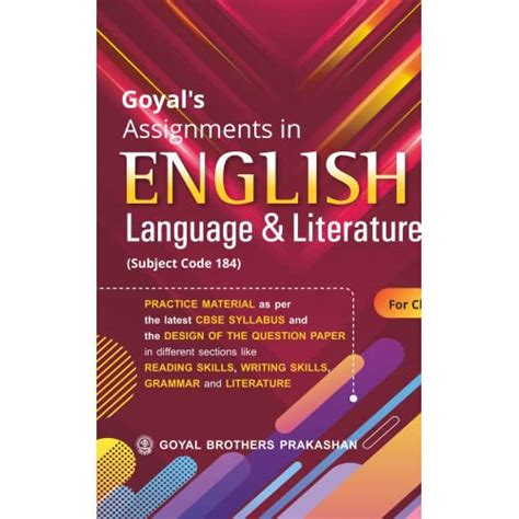 Goyal's Assignments in English Language & Literature (Subject Code 184 ...