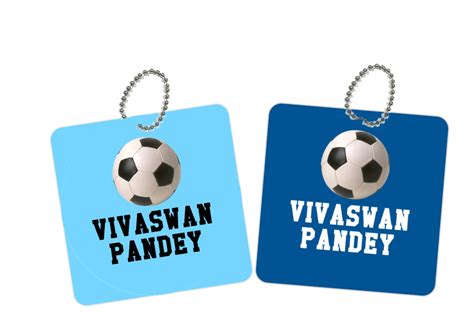 Personalised Metal Bag Tags - Football/ Label Shabel – Labelshabel
