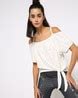 Buy EA7 Emporio Armani 7 Senses Cold-Shoulder T-shirt with Embroidered ...