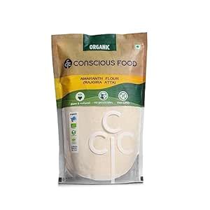 Conscious Food Organic Amaranth Flour (Rajgira Atta) | 500g | Certified ...