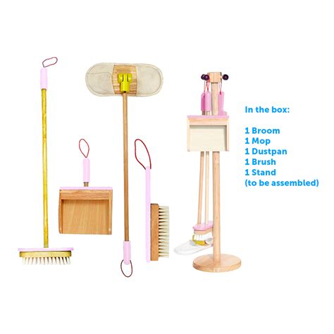 Spic and Span Set | Wooden Broom and Mop Montessori Toy | Brainsmith