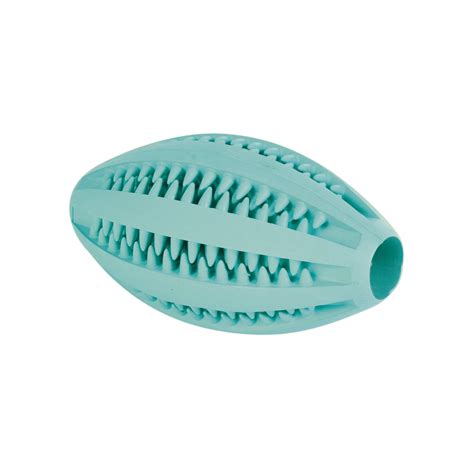Trixie - Denta Fun Rugby Ball Mint Flavour Natural Rubber Toy For Dog ...