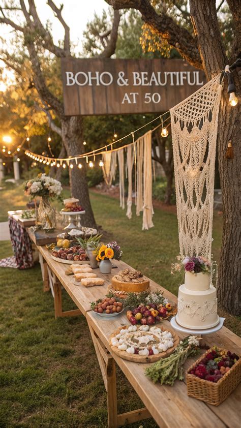 Boho 50th Birthday Bash: Nature-Inspired Party Ideas 🌻🎊 in 2025 ...