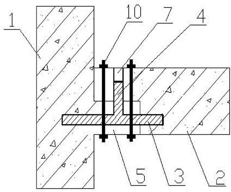 一种抗震预埋钢板和暗牛腿配合式梁柱连接结构的制作方法