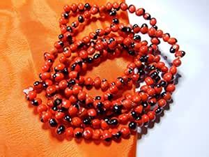 Buy Urancia® Natural Lal Gunja Mala for Pooja Japa 108 Chirmi Beads ...