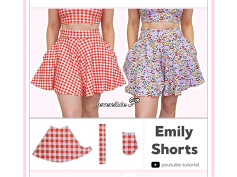 Women's Reversible A-line Shorts With Pockets | Digital PDF Sewing ...