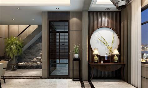 新中式客厅玄关卧室 - 效果图交流区-建E室内设计网