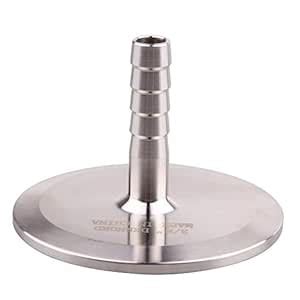 DERNORD 2" Tri Clamp to 3/8" Hose Barbed Adapter SUS304 Sanitary Hose ...