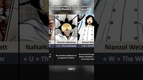 All Sternritter and Their Schrifts Ranked (P1) #bleach #bleachtybw # ...