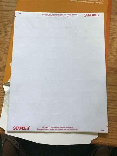 Staples Mailing Labels Template 5160