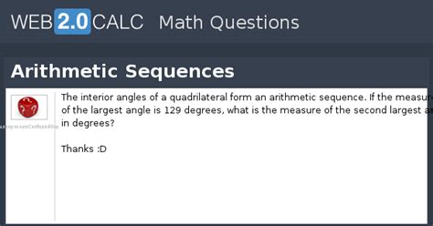 View question - Arithmetic Sequences