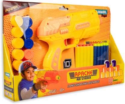 RATNA'S Apache Air Striker soft bullet gun with 10 small drums and 10 ...
