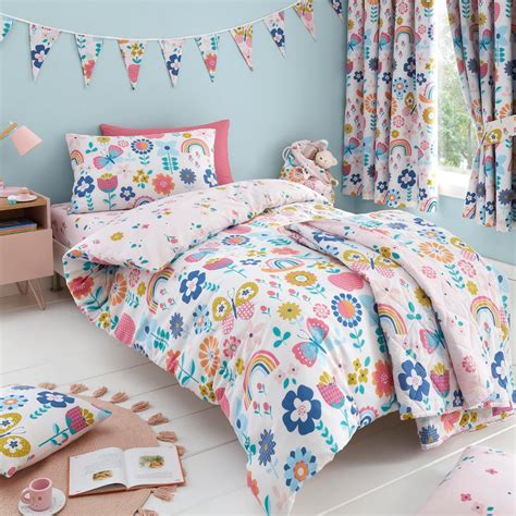 Happy Linen Company Girls Boys Kids Flower Garden Butterflies ...