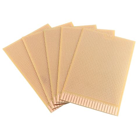 General Purpose PCB Breadboard - FR2 (Set of 10) 140mm x 90mm with hol ...