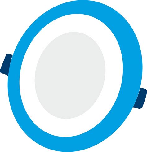 Errol 6W LED Double Color(Blue and White) Round Conceal Panel Ceiling ...