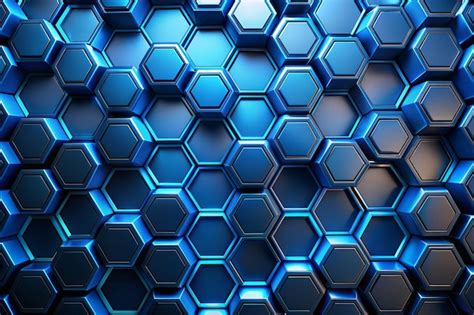Clear pattern abstract background hexagon black and blue wallpaper ...