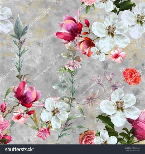 Abstract Floral Wallpaper