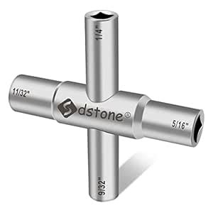 Sdstone 4 Way Sillcock Key,Steel Water key, for Valve, Faucet, and ...