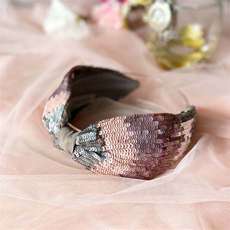 Serena Mauve Hand Embroidered Headband/Hairband - Joey & Pooh