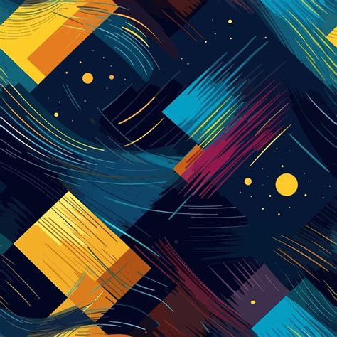 Żywe abstrakcje geometryczne wzory w ciemnych i jasnych kolorach ...