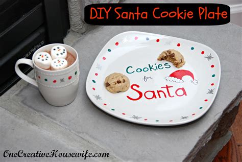 One Creative Housewife: DIY Santa Cookie Plate