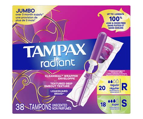 Tampons Radiant Vs Pearl at Eden Goldfinch blog