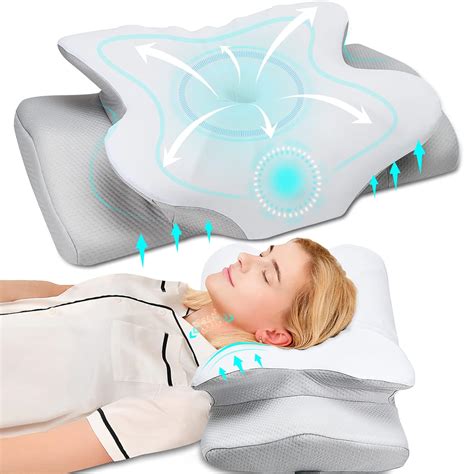 Pulatree Cervical Pillow for Neck Pain Relief, Odorless Contour Memory ...