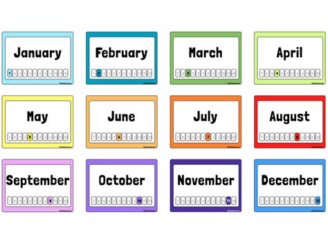 Months of the Year Flashcards | Months in a year, Flashcards ...