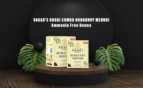 Buy Vagad's Khadi Combo Burgundy Mehndi Ammonia Free Henna 200 gm Pack ...