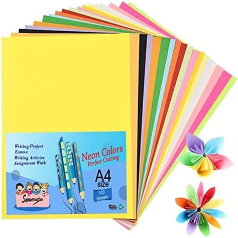 SNOW CRAFTS A4 Size Premium Coloured Sheets For Art & Craft Projects ...