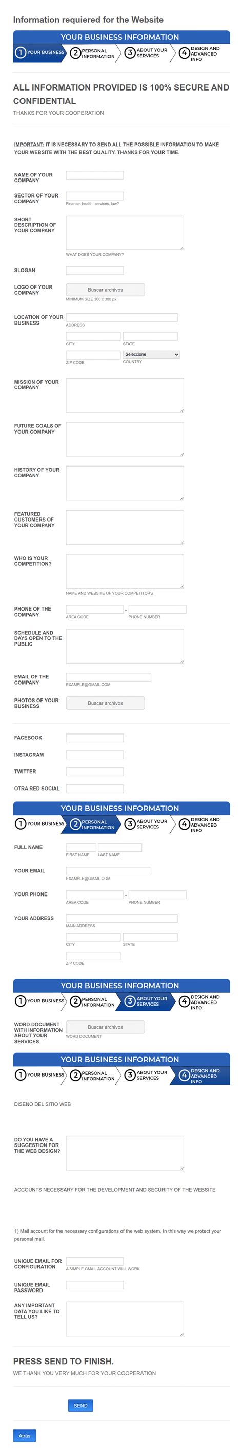Image result for Web Design Client Intake Form