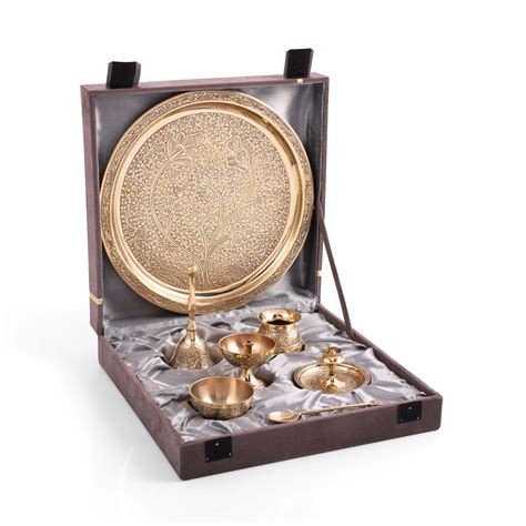 Best Pooja Thali Set with Velvet Box in India ( Pack of 7)
