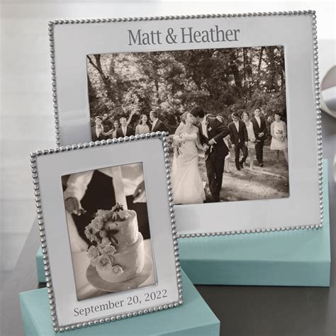 Beaded 8x10 Engravable Picture Frame | Mariposa