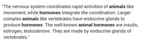What are animals hormones? List there two characteristic. - Brainly.in