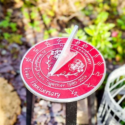 35th Coral Wedding Anniversary Sundial Gift. Great Gift for Him, Her ...