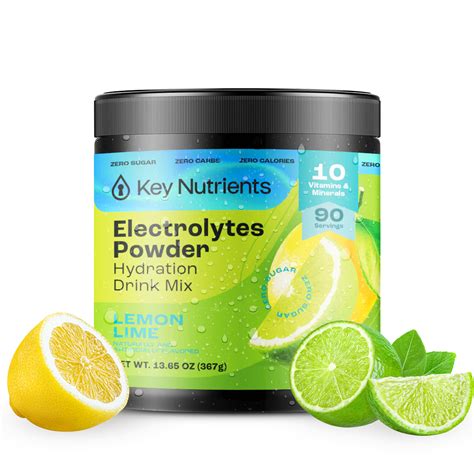 Key Nutrients - Electrolytes Powder Lemon Lime - SuppCo
