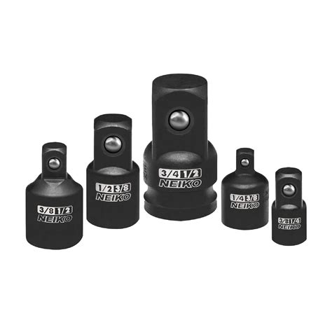 Neiko 30249a 5 Piece Impact Socket Adapter Set Standard Sae ...