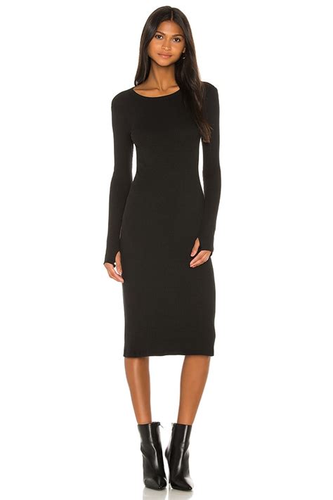 Enza Costa X REVOLVE Rib Midi Dress in Black | REVOLVE