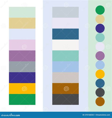 Trendy Colour Swatches. Interior Color Design, Packaging, Manufacturing Industry. Muted Color ...